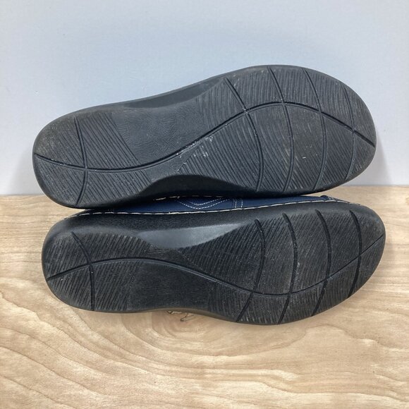 Lazypop Women's Size 7, Navy Blue Leather Loafers Comfort‎ Casual Lightweight - Picture 8 of 11